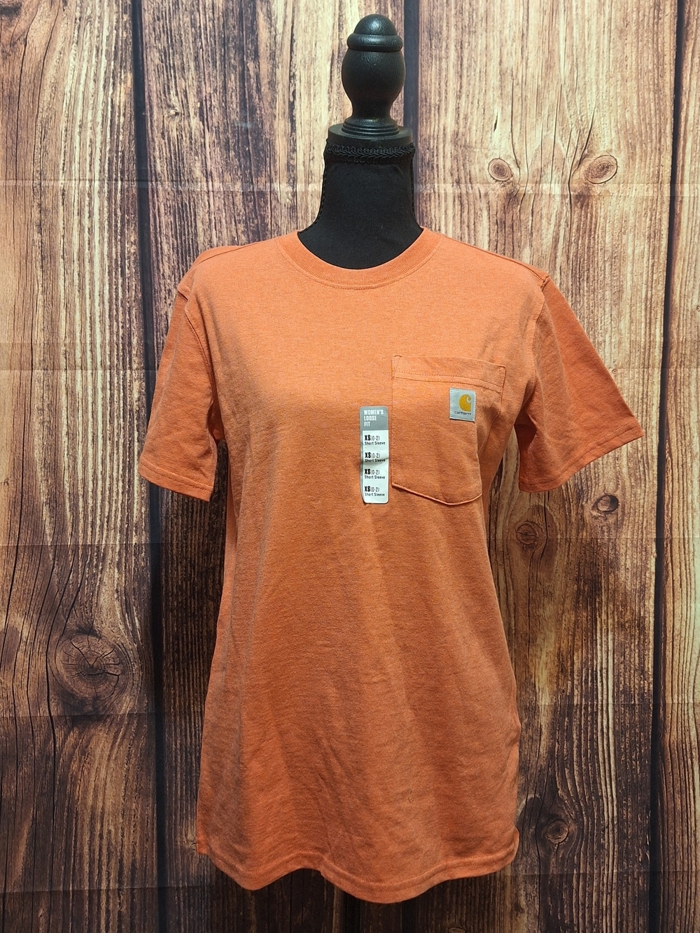 Carhartt Pink Peach Womens  Short-Sleeve Work Pocket Tee Size Xs! NWT!